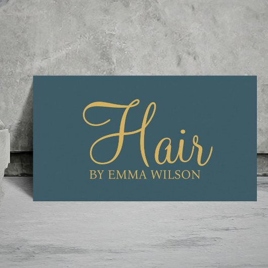 Elegant Groen Geel Pastel Hair Salon Visitekaartje