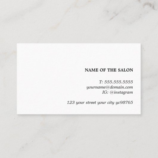 Elegant Groen Geel Pastel Hair Salon Visitekaartje (Achterkant)