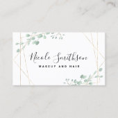 elegant groen geometrisch lijst visitekaartje (Voorkant)