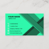 Elegant Groen Geometrisch Visitekaartje Profession (Achterkant)