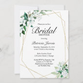 Elegant groen geometrisch Vrijgezellenfeest Kaart (Voorkant)