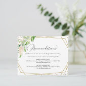 Elegant groen geometrische bruiloft accommodaties RSVP kaartje (Staand voorkant)
