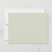 Elegant groen geometrische bruiloft accommodaties RSVP kaartje (Achterkant)