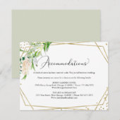 Elegant groen geometrische bruiloft accommodaties RSVP kaartje (Voorkant / Achterkant)