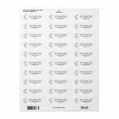 Elegant groen gepersonaliseerd adreslabel etiket (Full Sheet)