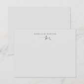 Elegant groen gepersonaliseerd eenvoudig notitiekaartje (Voorkant / Achterkant)