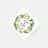 Elegant groen gepersonaliseerde serviettes bruilof servet (Hoek)