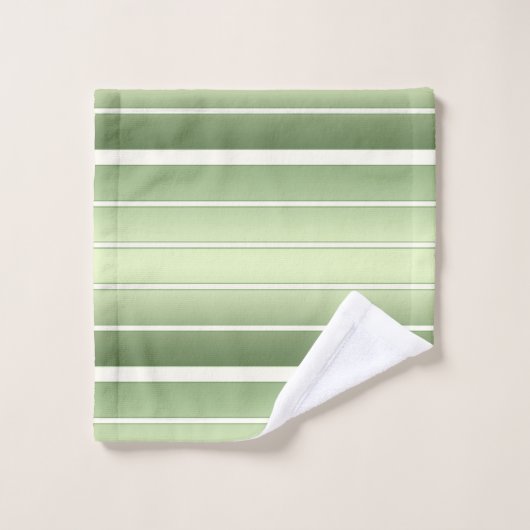 Elegant groen gestreept bad handdoek (Wasdoekje)
