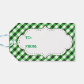 Elegant groen gingang patroon aangepaste verjaarda cadeaulabel (Achterkant Horizontaal)