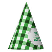 Elegant groen gingang patroon aangepaste verjaarda feesthoedjes (Links)