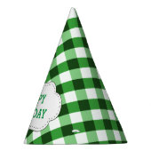 Elegant groen gingang patroon aangepaste verjaarda feesthoedjes (Rechts)