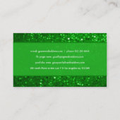 Elegant groen glitter mooi Visitekaartje (Achterkant)