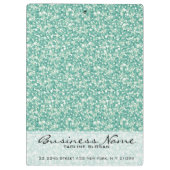 Elegant groen glitterpatroon klembord (Achterkant)