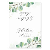 Elegant groen Glutenvrij Buffet Eten Labels Kaart (Voorkant)