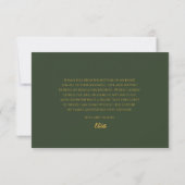 Elegant groen | Gold RX Apotheek Afstuderen Bedankkaart (Achterkant)