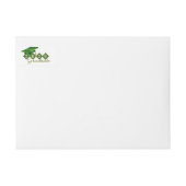 Elegant Groen Goud Afstuderen Retouradres (Voorkant)