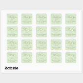 Elegant Groen Goud Bedankt Monogram Vierkante Sticker (Vel)