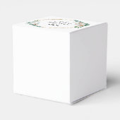 Elegant groen Goud Bloemen Moslim Nikah bruiloft Bedankdoosjes (Achterkant)