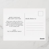 Elegant groen goud drie foto collage met Lijst Folie Feestdagen Briefkaart (Achterkant)