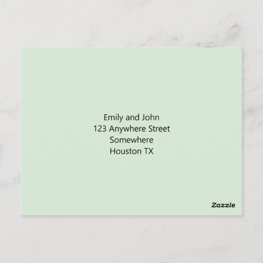 Elegant Groen Goud Eucalyptus Script Bruiloft RSVP Briefkaart (Achterkant)