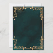 Elegant Groen Goud Grens Islamitische Moslim Bruil Kaart (Achterkant)