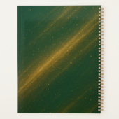 Elegant groen & goud hemels ontwerp voeg tekst toe planner (Achterkant)