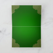 Elegant Groen Goud - het Wenskaart van Eid Mubarak Feestdagen Kaart (Binnen)