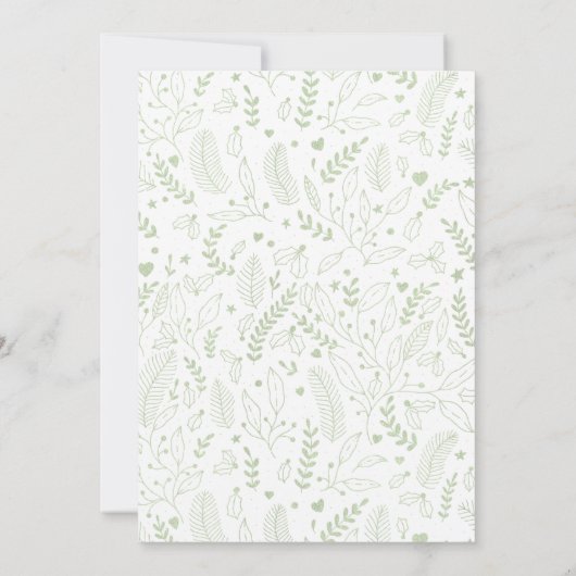 Elegant Groen & Goud Ho Ho Ho Vakantie Feest Kaart (Achterkant)