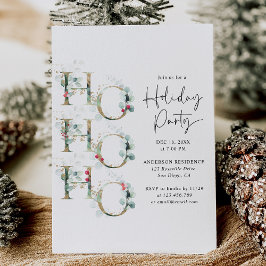 Elegant Groen & Goud Ho Ho Ho Vakantie Feest Kaart