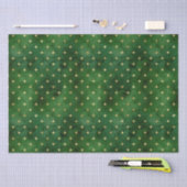 Elegant groen goud kerstverlichting sterren patroo tissuepapier (Craft)