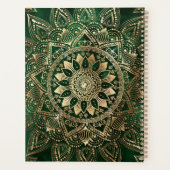 Elegant Groen Goud Mandala Planner (Achterkant)