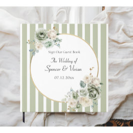  & Elegant Groen & Goud Micro Wedding Gastenboek