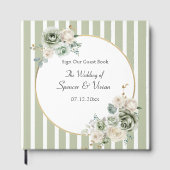  & Elegant Groen & Goud Micro Wedding Gastenboek (Voorkant)