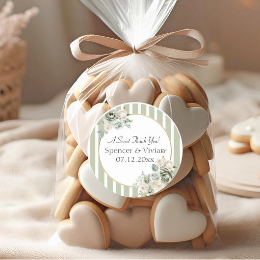  & Elegant Groen Goud Micro Wedding Sticker