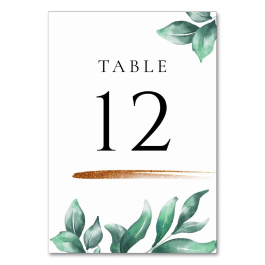 Elegant groen & goud minimalistische bruiloft kaart (Achterkant)