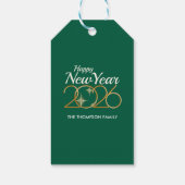 Elegant Groen & Goud “Nieuwjaar 2026” Persoonlijk Cadeaulabel (Achterkant)