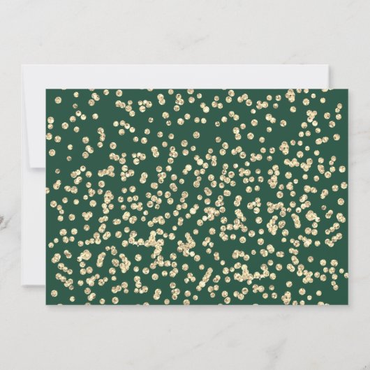 Elegant Groen Goud Script 4 Foto Afstuderen Kaart (Achterkant)