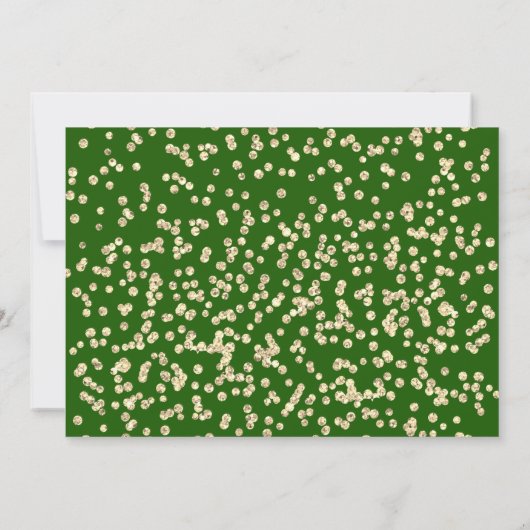 Elegant Groen Goud Script 4 Foto Afstuderen Kaart (Achterkant)