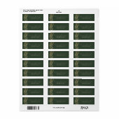 Elegant groen gouden blad bruiloft etiket (Full Sheet)