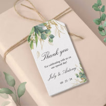 Elegant groen gouden botanisch favor