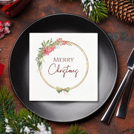 Elegant groen gouden cirkel met bogen servet