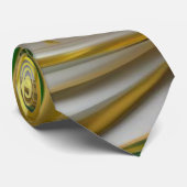 Elegant groen / gouden Folie marmer Stropdas (Opgerold)