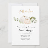 Elegant groen Herfst in liefde koppels Douche Kaart (Voorkant)