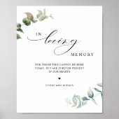 Elegant groen in liefdevolle herinnering bruiloft  poster (Voorkant)