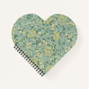 Elegant groen jasmijn bloempatroon notitieboek
