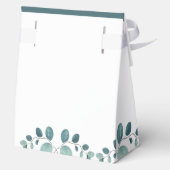 Elegant groen kalligrafie bruiloft gunstbox bedankdoosjes (Achterkant)