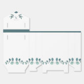 Elegant groen kalligrafie bruiloft gunstbox bedankdoosjes (Ongevouwen)