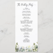 Elegant groen kalligrafie bruiloft programma (Achterkant)
