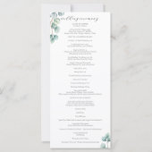 Elegant groen Katholiek Huwelijksmassa Programma (Achterkant)