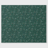 Elegant Groen Kerst vakantie inpakpapier (Vlak)